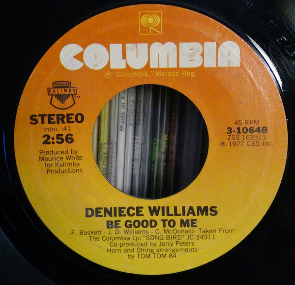Deniece Williams : Baby, Baby My Love's All For You / Be Good To Me (7")