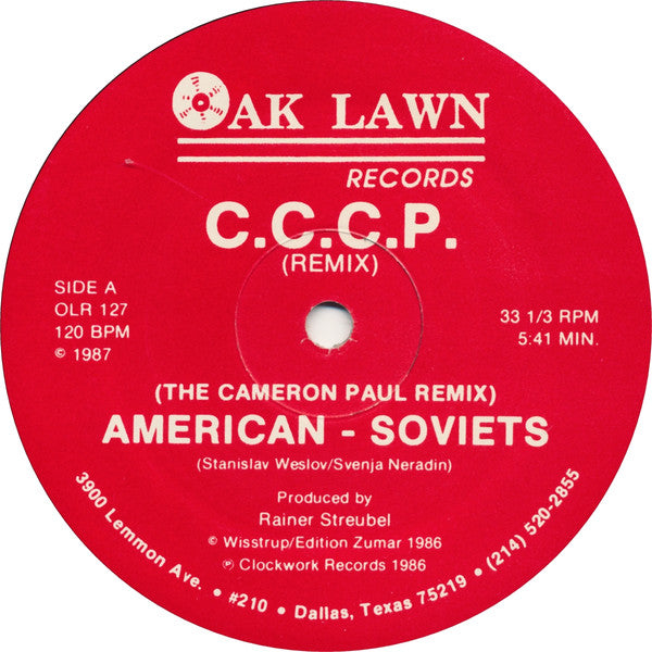 C.C.C.P. : American - Soviets (The Cameron Paul Remix) (12", Single)