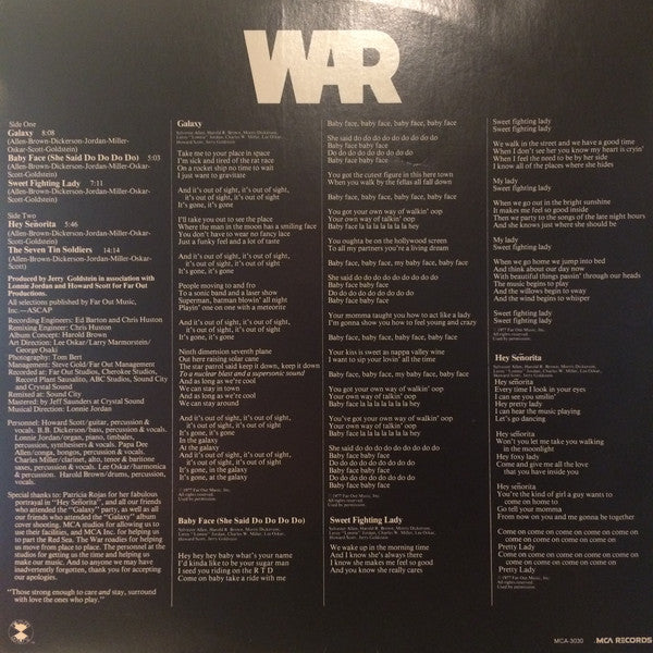 War : Galaxy (LP, Album, Pin)