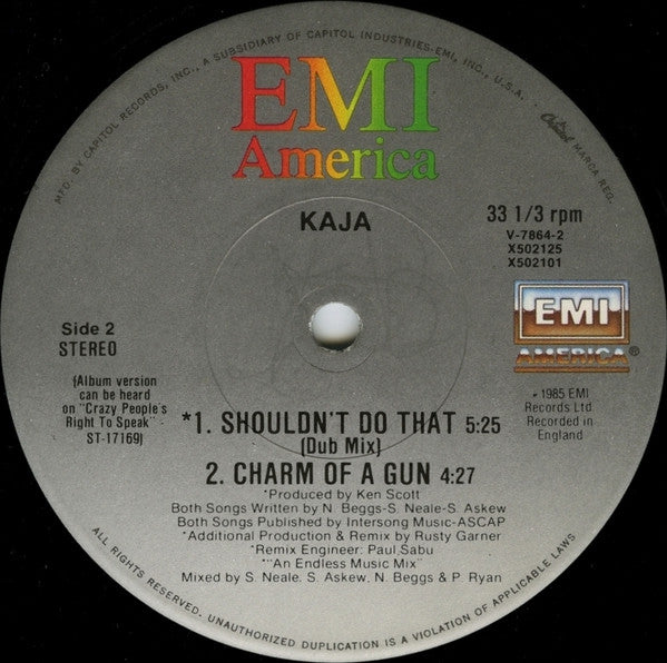 Kaja : Shouldn't Do That (12", Single)