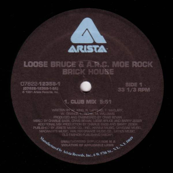 Loose Bruce & A.R.C. Moe Rock : Brick House (12")