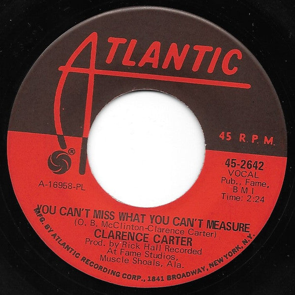 Clarence Carter : The Feeling Is Right / You Can't Miss What You Can't Measure (7", Single, PL )