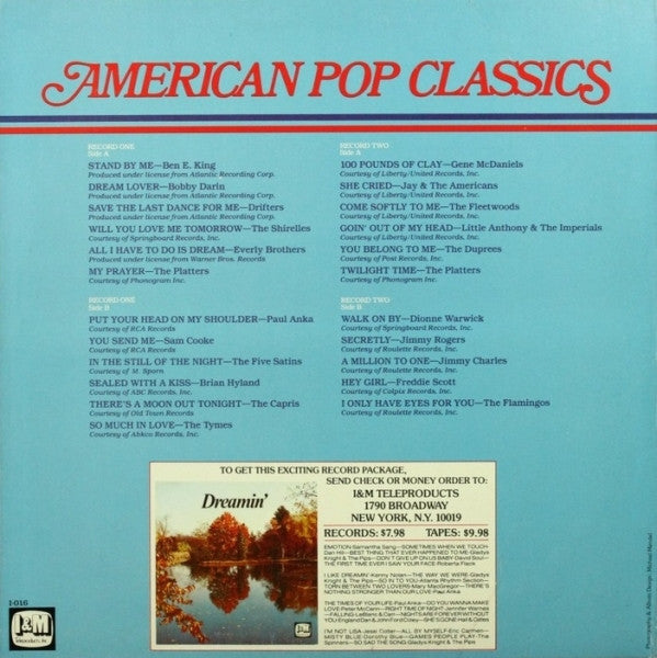 Various : American Pop Classics (2xLP, Comp)