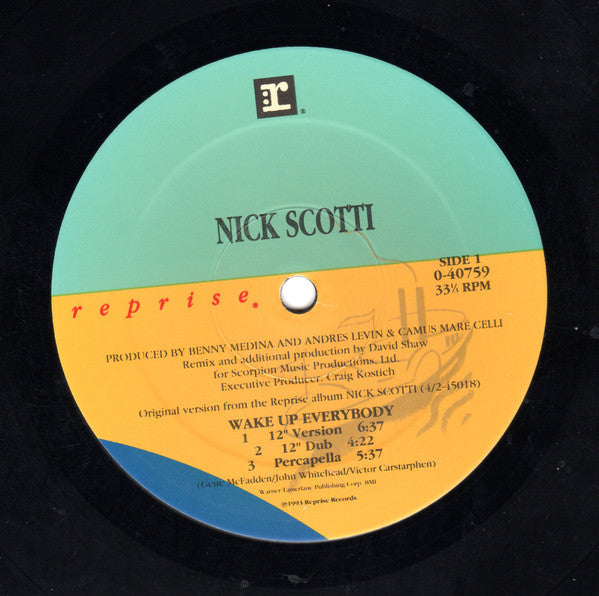 Nick Scotti : Wake Up Everybody (12")