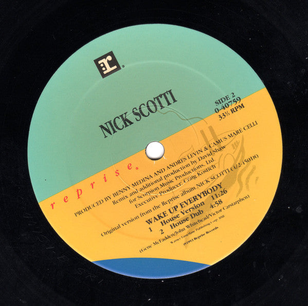 Nick Scotti : Wake Up Everybody (12")