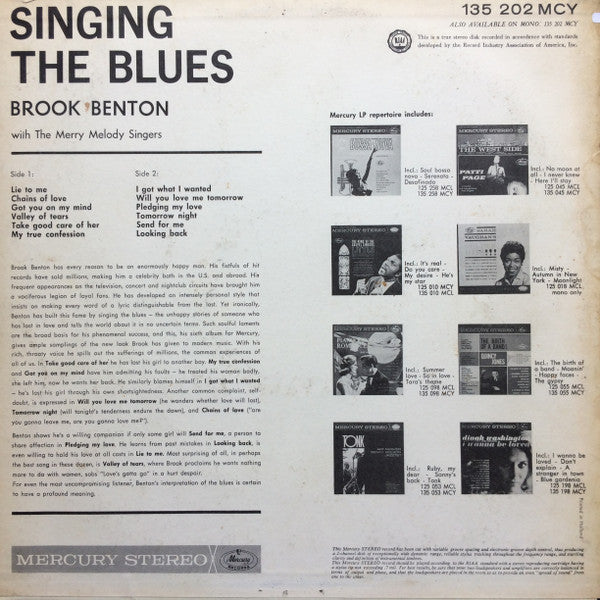 Brook Benton : Singing The Blues (LP, Album)