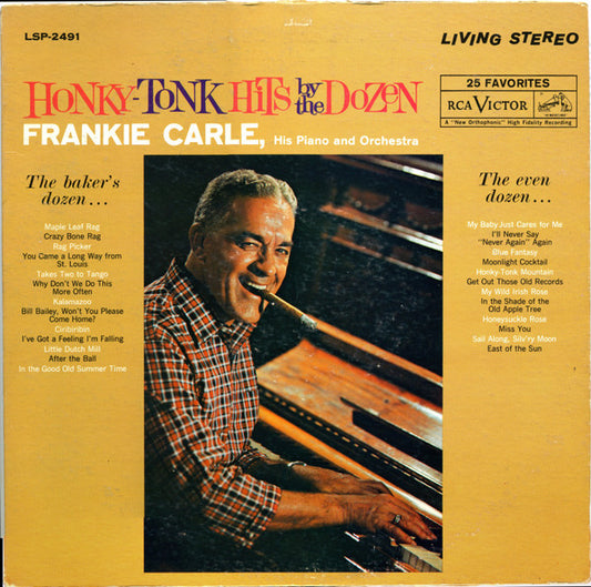 Frankie Carle, His Piano And Orchestra* : Honky-Tonk Hits By The Dozen (LP, Album)